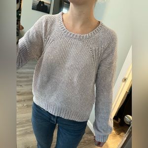 Chenille Sweater- lilac purple